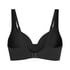 Mesh non-padded underwired bra, Black