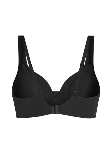 Mesh non-padded underwired bra, Black
