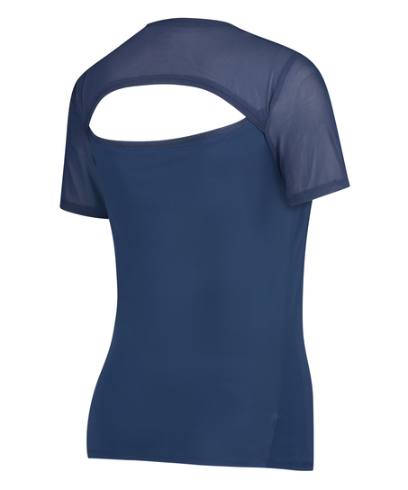 HKMX Open Back Sports Shirt, Blue