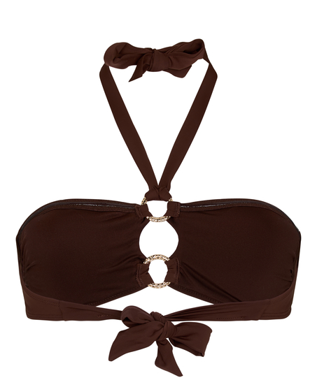 Bandeau Bikini Top Madrid, Brown