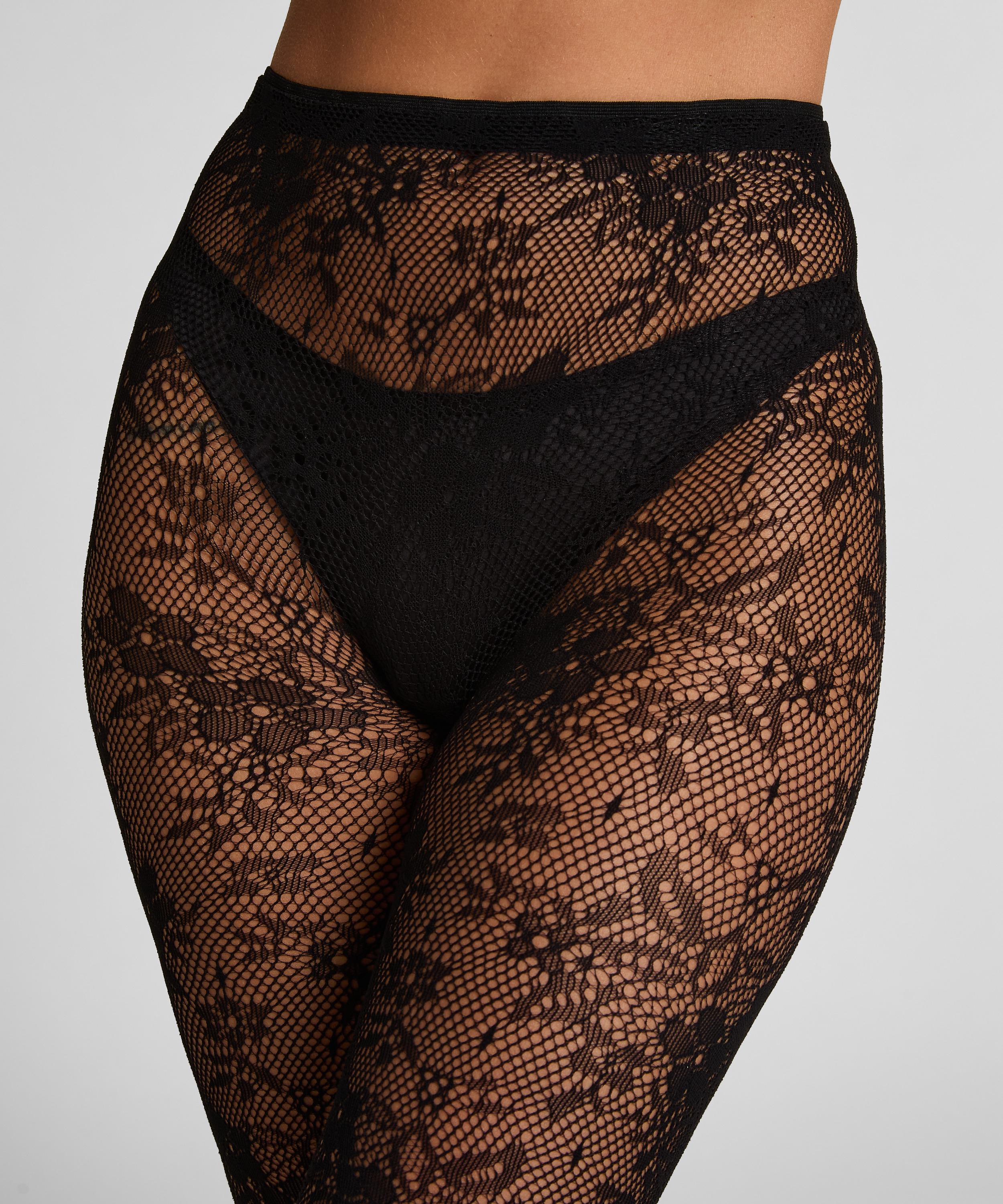 Tights Allover Lace, Black, main