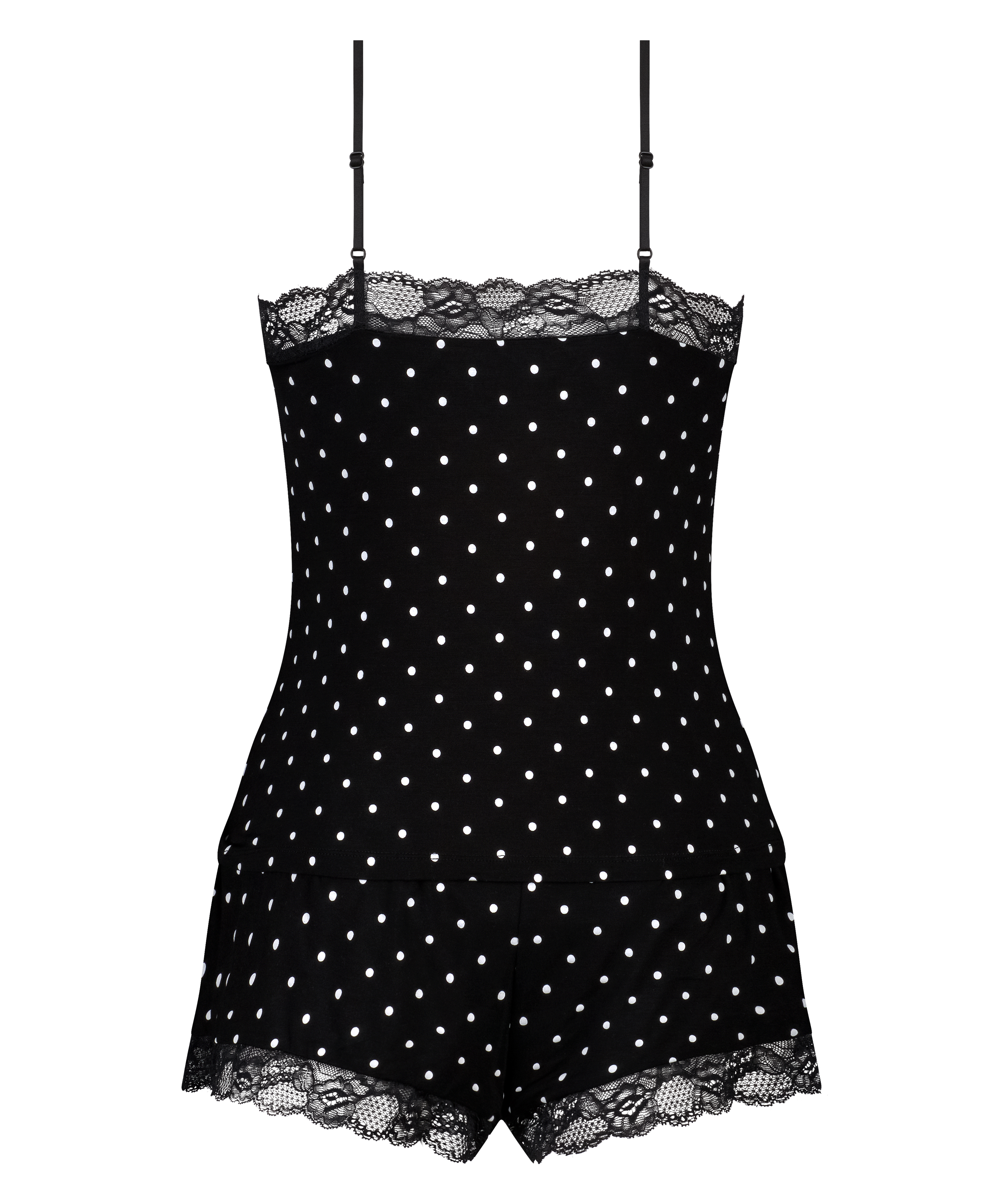 Cami Short Pyjama Set, Black, main