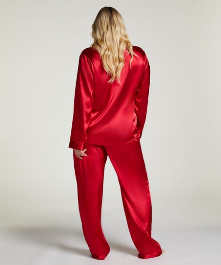 Satin Trousers, Red