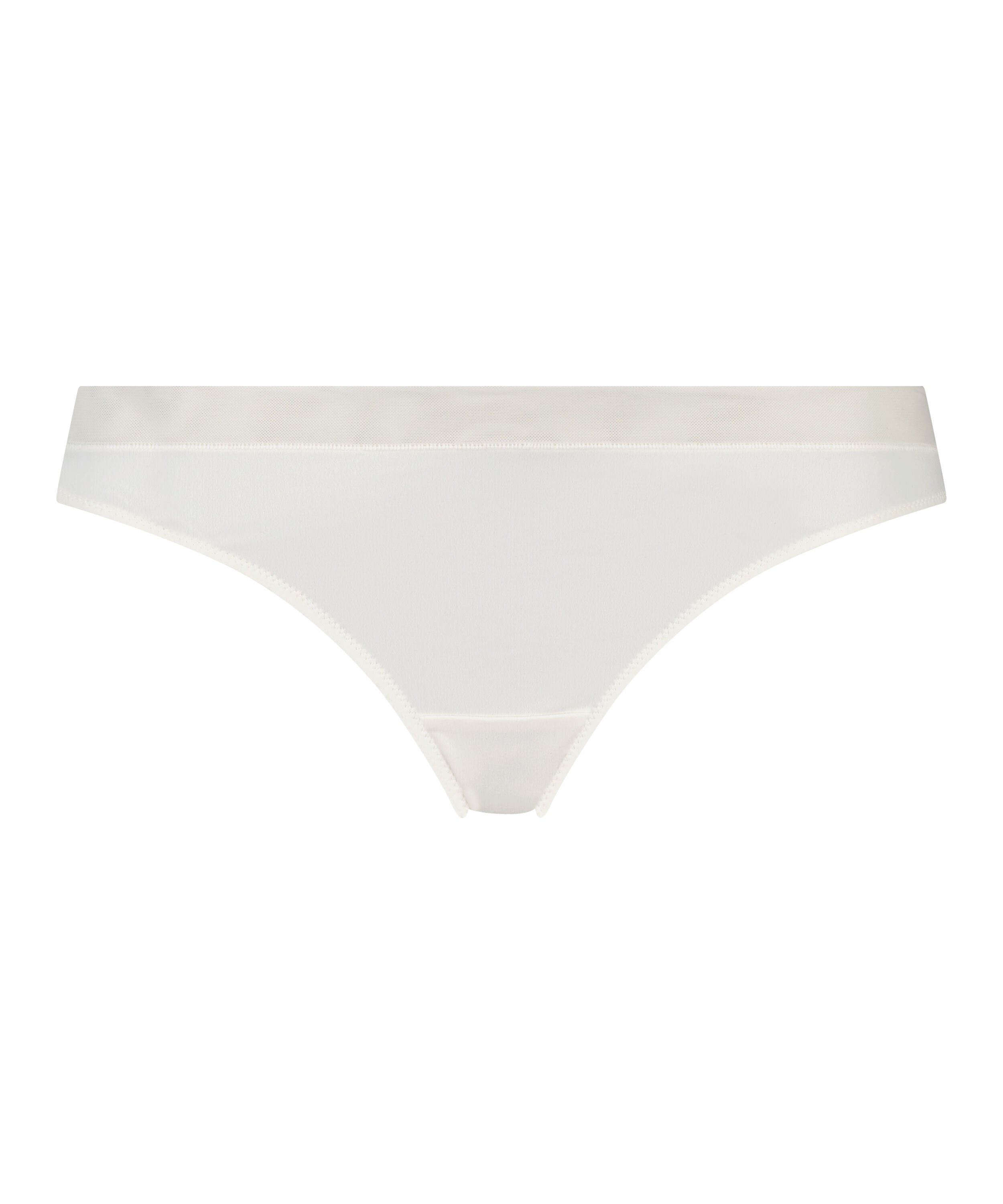 Mesh thong, White