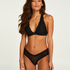 V-shaped Brazilian knickers mesh, Black