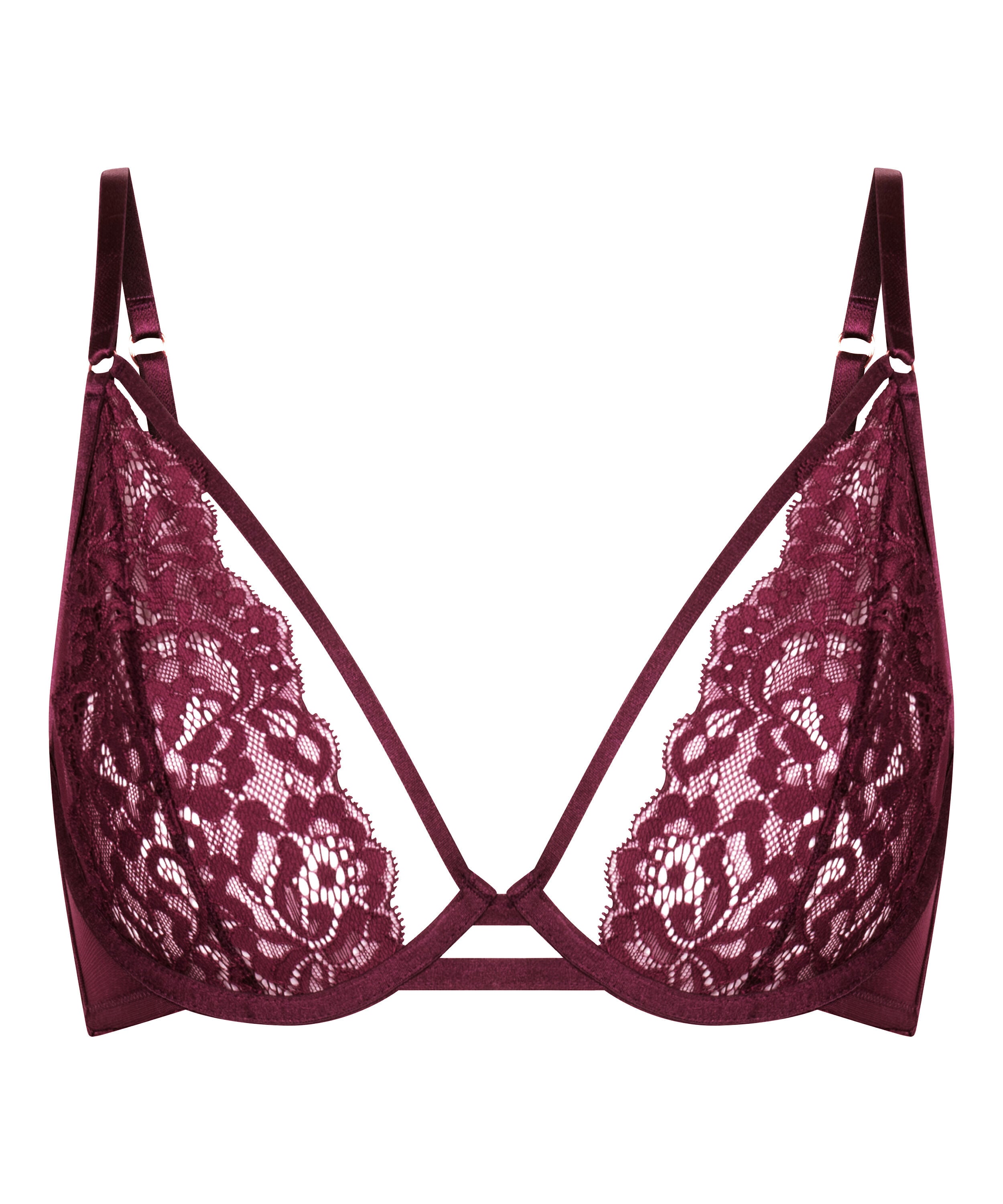 Cinnamon Non-Padded Underwired Bra, Red