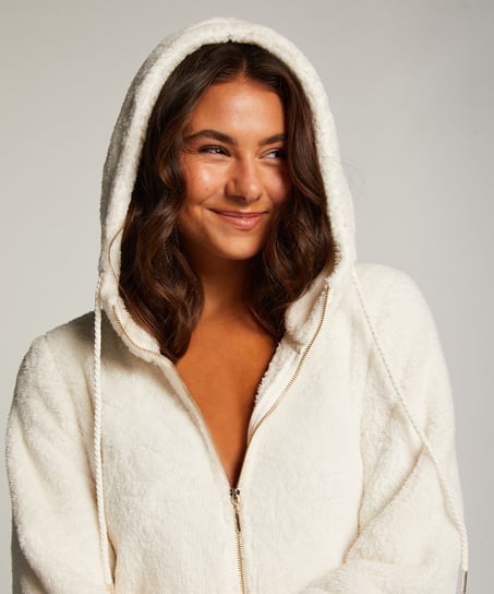 Fleece Onesie, White