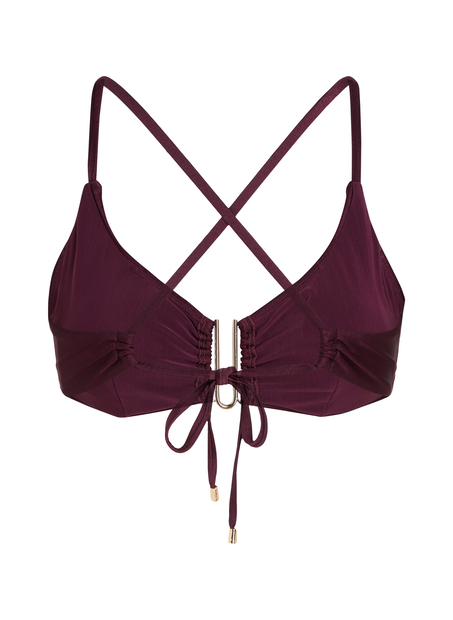 Costa Bikini Crop Top, Purple