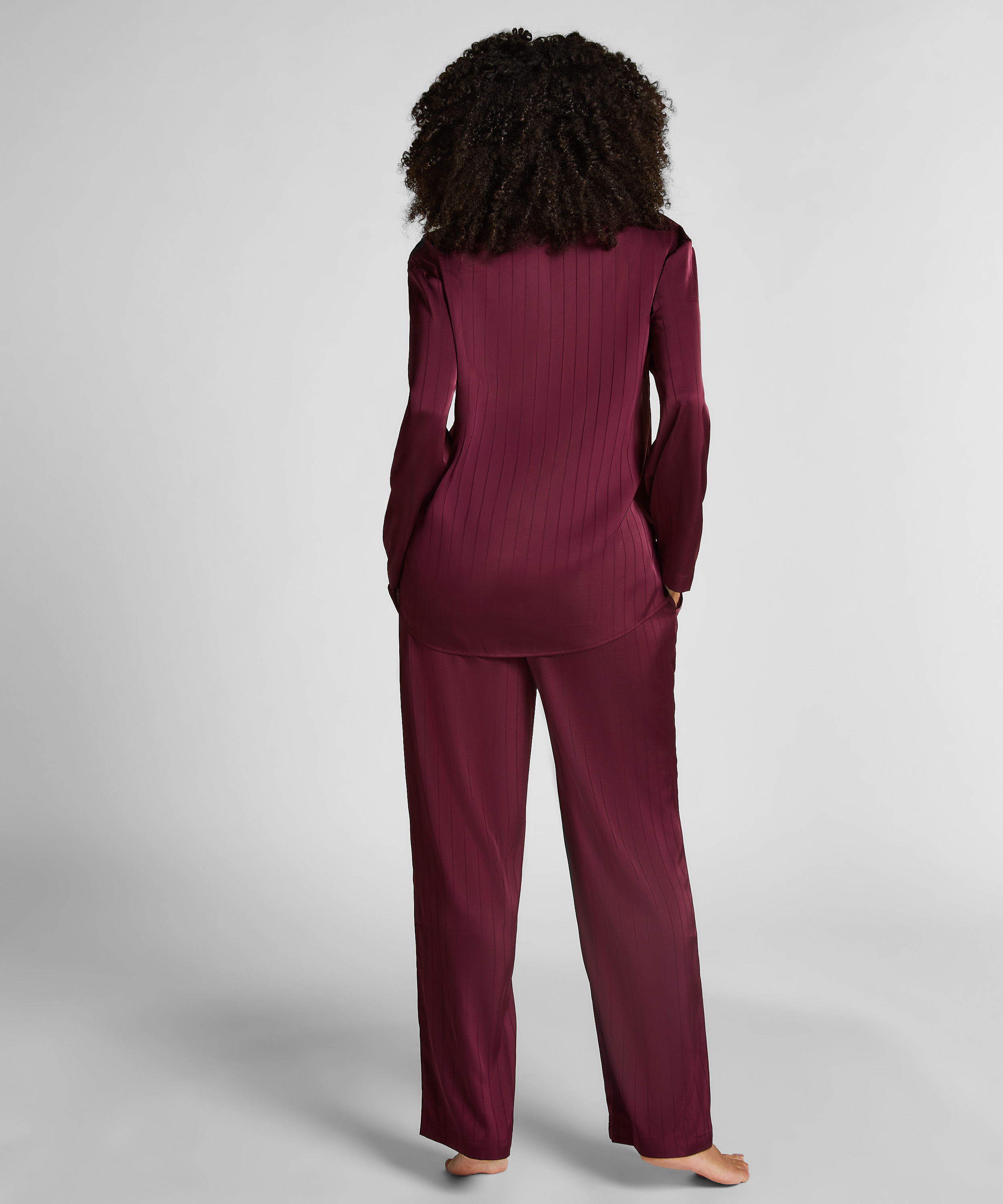 Satin Pinstripe Jacket, Purple, main