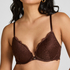 Marine Padded Push-Up Underwired Bra, Brown