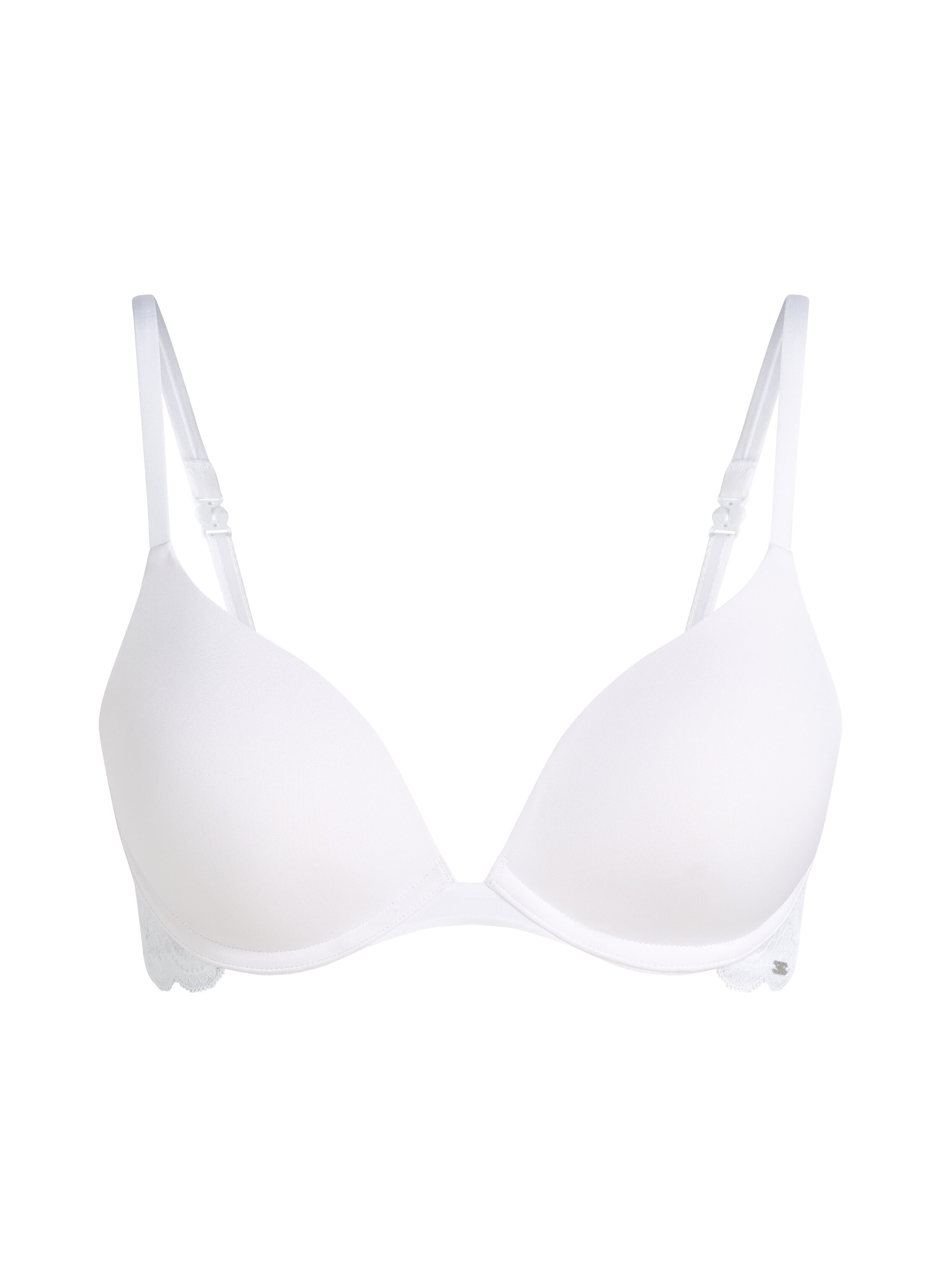 Angie Padded Underwired Push-Up Bra, White