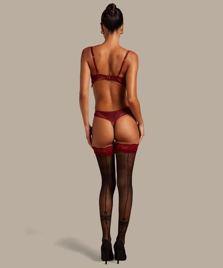 Zoe 20 Denier Noir Hold-Ups, Red