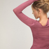 super soft Lace V-Neck shirt with Cashmere, Purple
