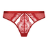 Violet High Leg Thong, Red