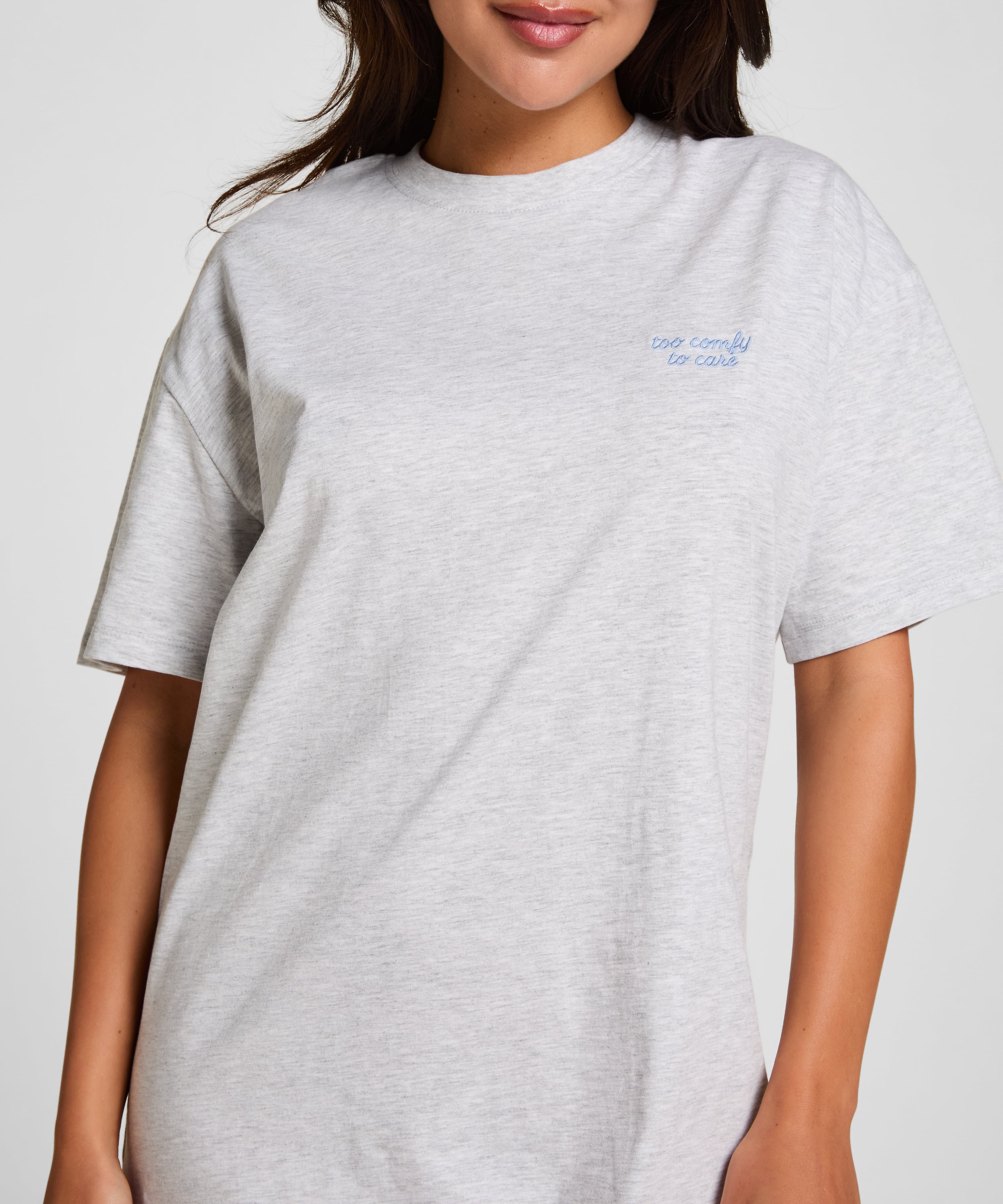 Roundneck Nightshirt, Gray, main