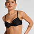 Luxe Padded Underwired Bikini Top, Black