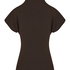 Top Short Sleeves Rib Mockneck, Brown