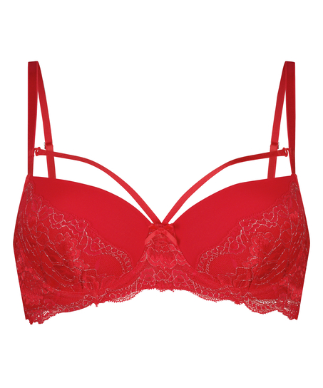 Annie Padded Underwired Bra, Red