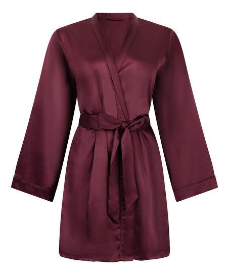 Satin Kimono, Red
