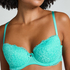 Marine Padded Underwired Bra, Green