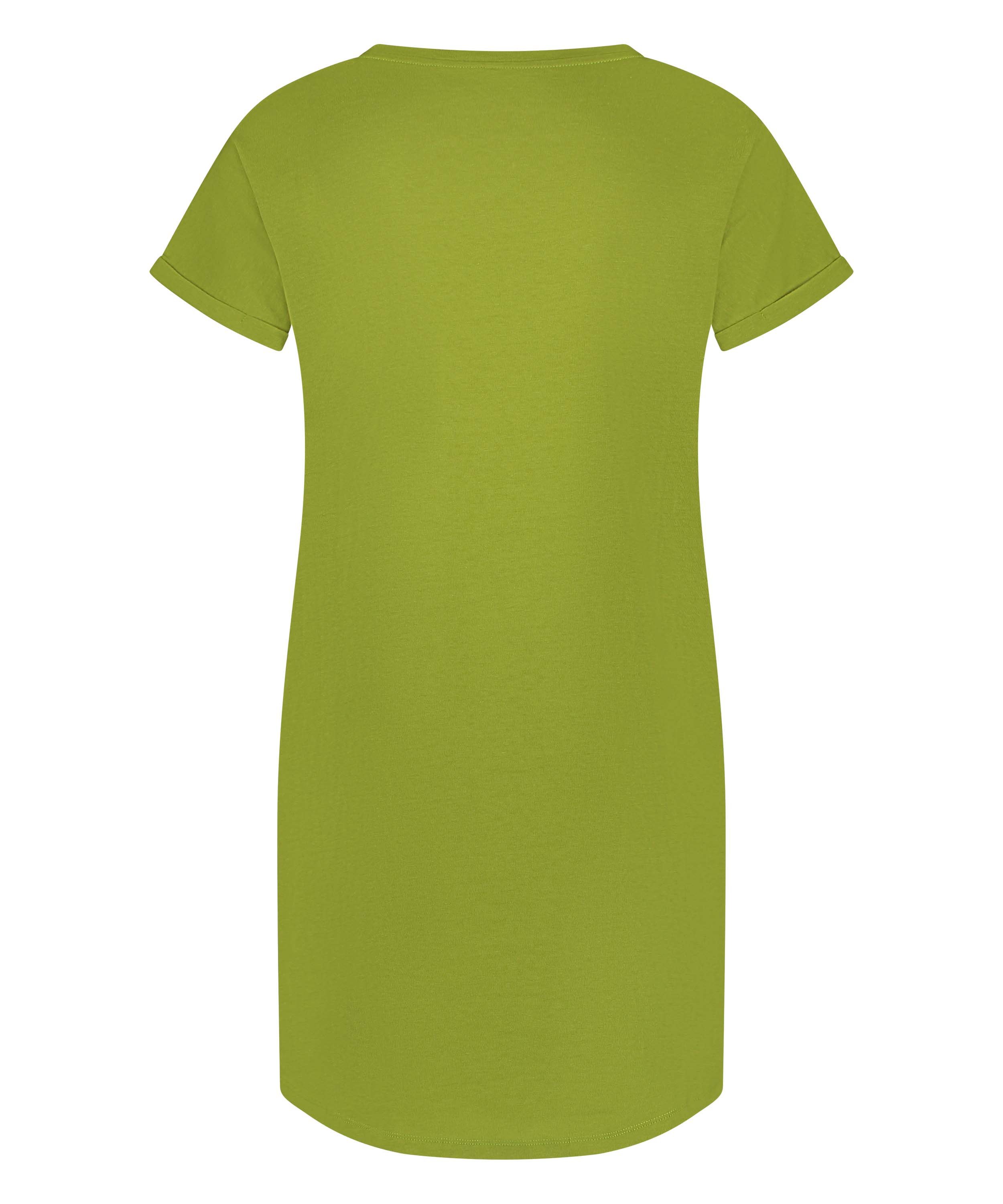 Round Neck Nightshirt, Green, main