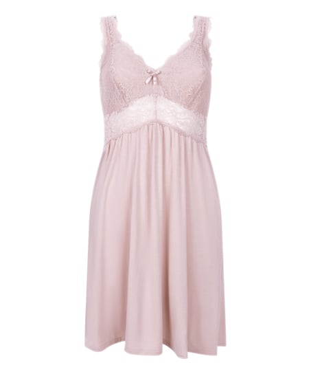 Nora Lace Slip Dress, Pink