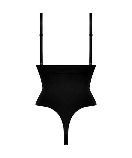 Seamless Enhancing High Waisted Thong, Black