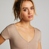 Henley Nightshirt, Beige