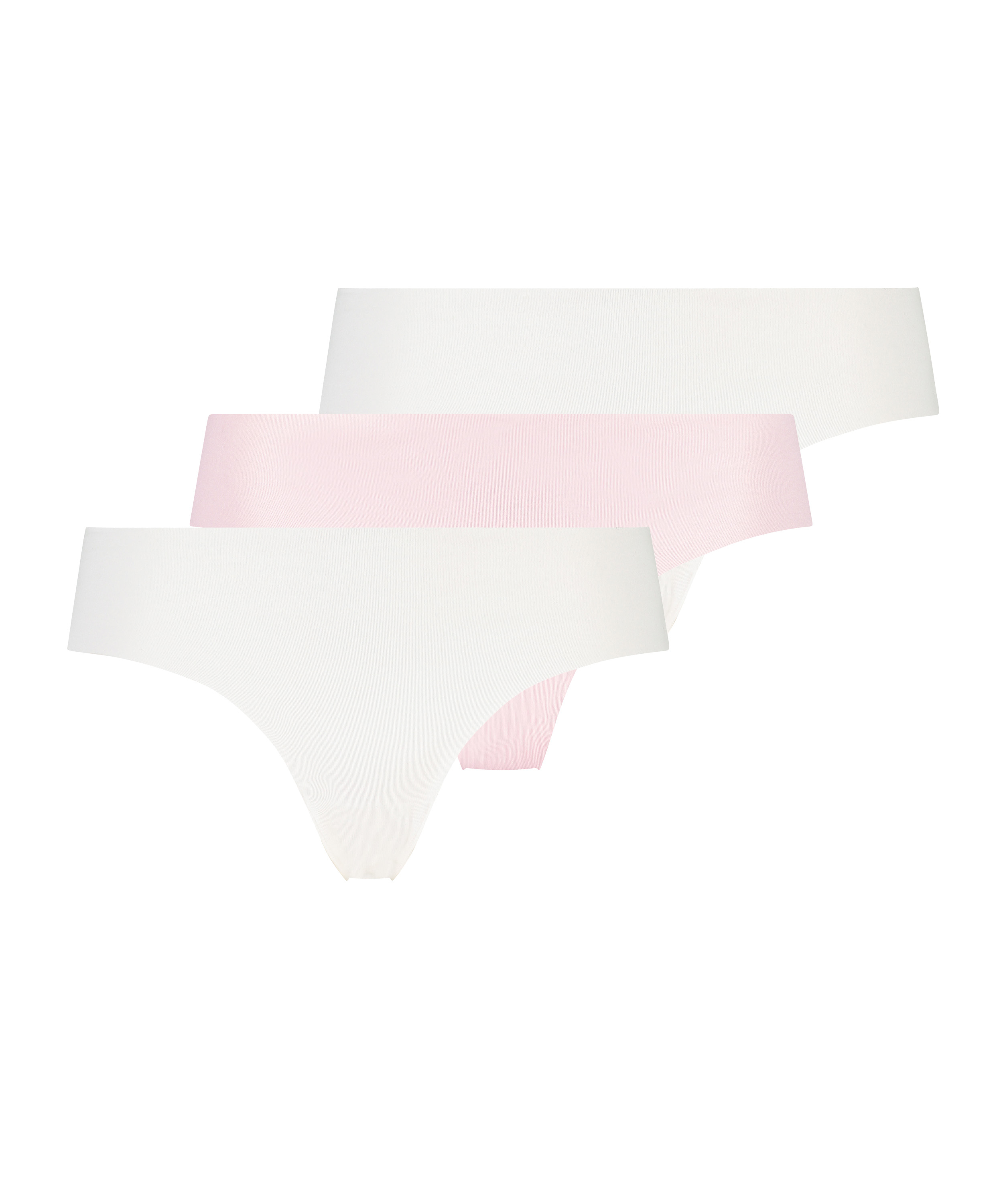 3-pack invisible Brazilian, White, main