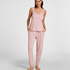 Singlet Rib Jersey Lace, Pink