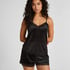 Velours Lace Cami Top, Black