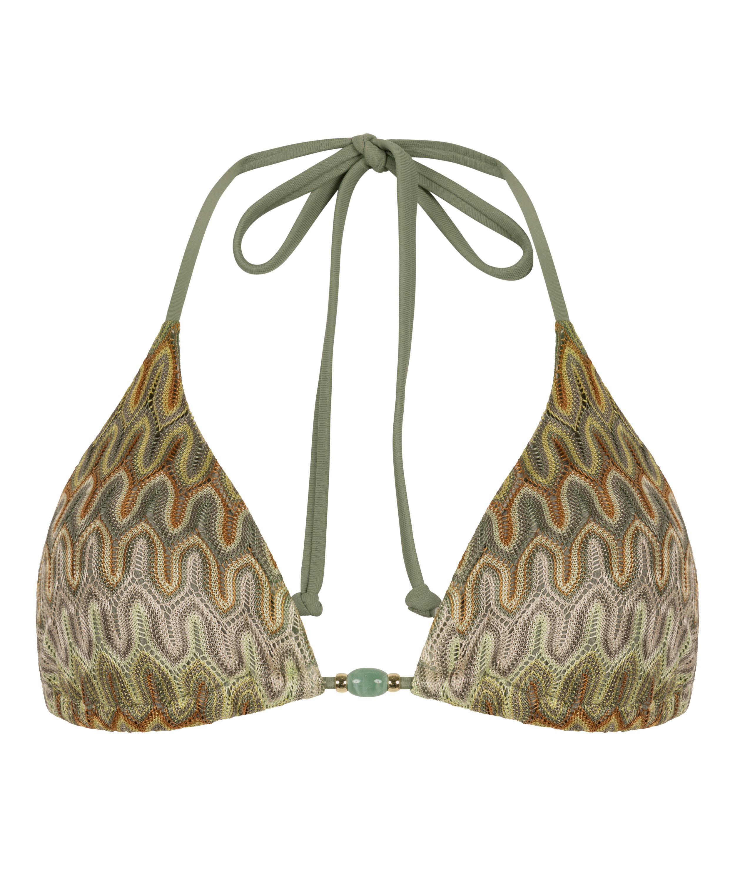 Cali Triangle Bikini Top, Green, main