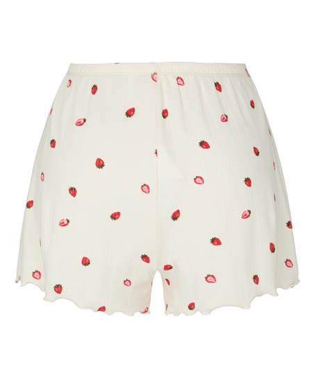 Pyjama Short Pointelle, White