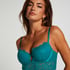 Isabella Padded Underwired Longline Bra, Green