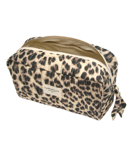 Make-Up Bag Big Leopard, Beige