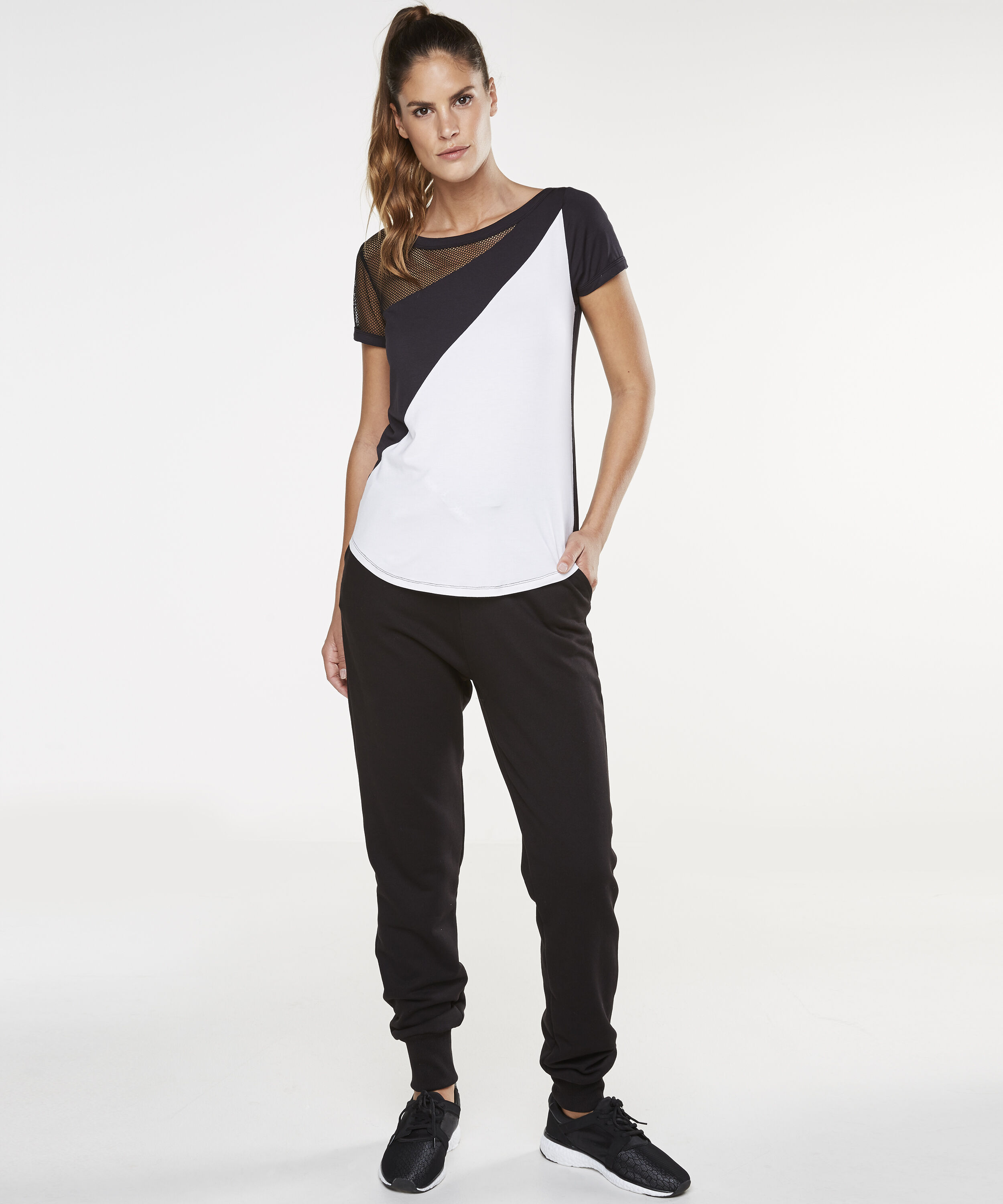 HKMX Branded Boyfriend Jogging Pants, Black