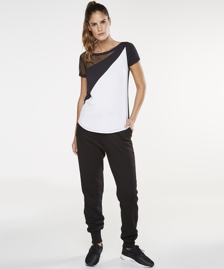 HKMX Branded Boyfriend Jogging Pants, Black
