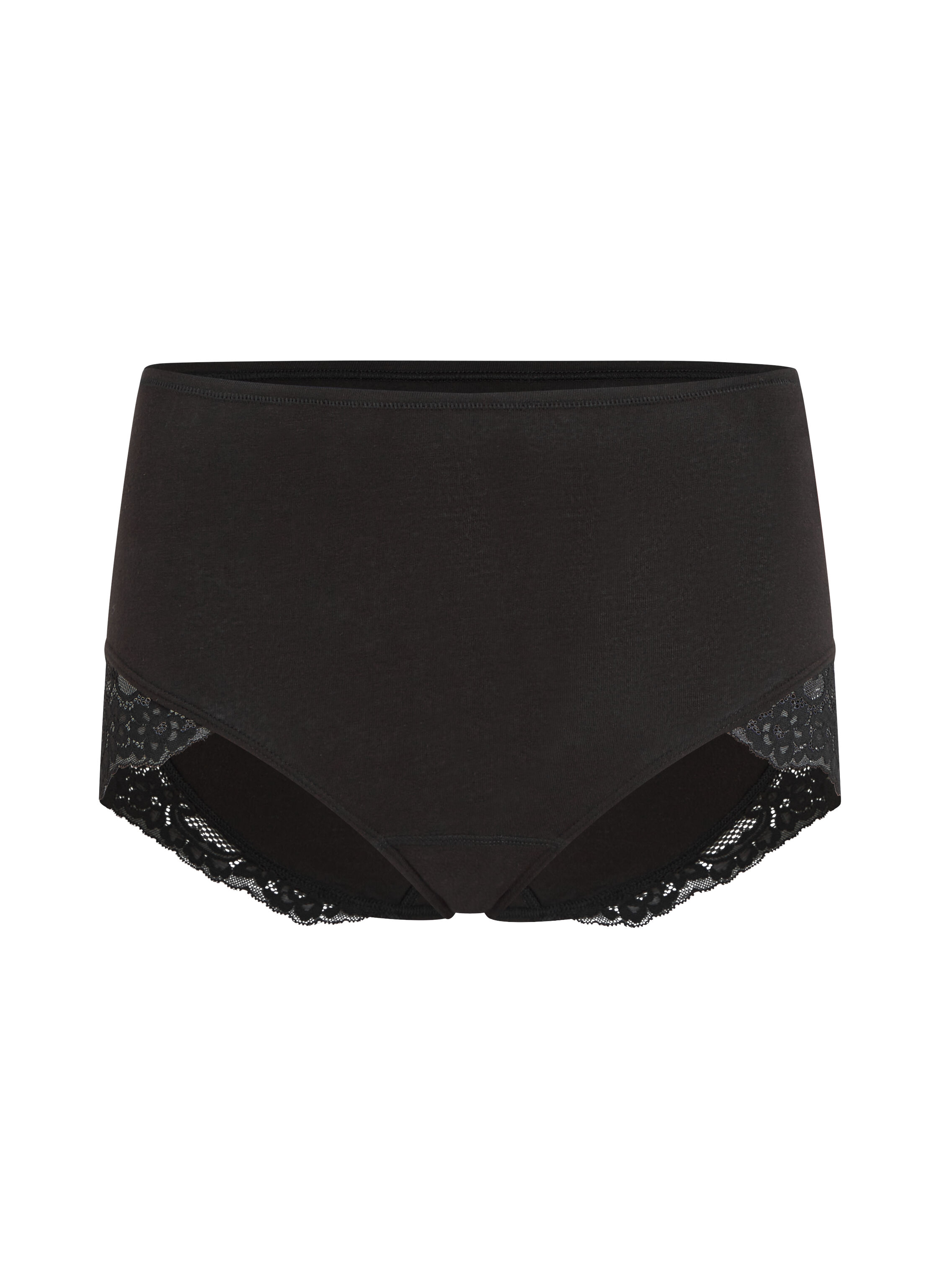 High Waisted Knickers Superslip Lace, Black