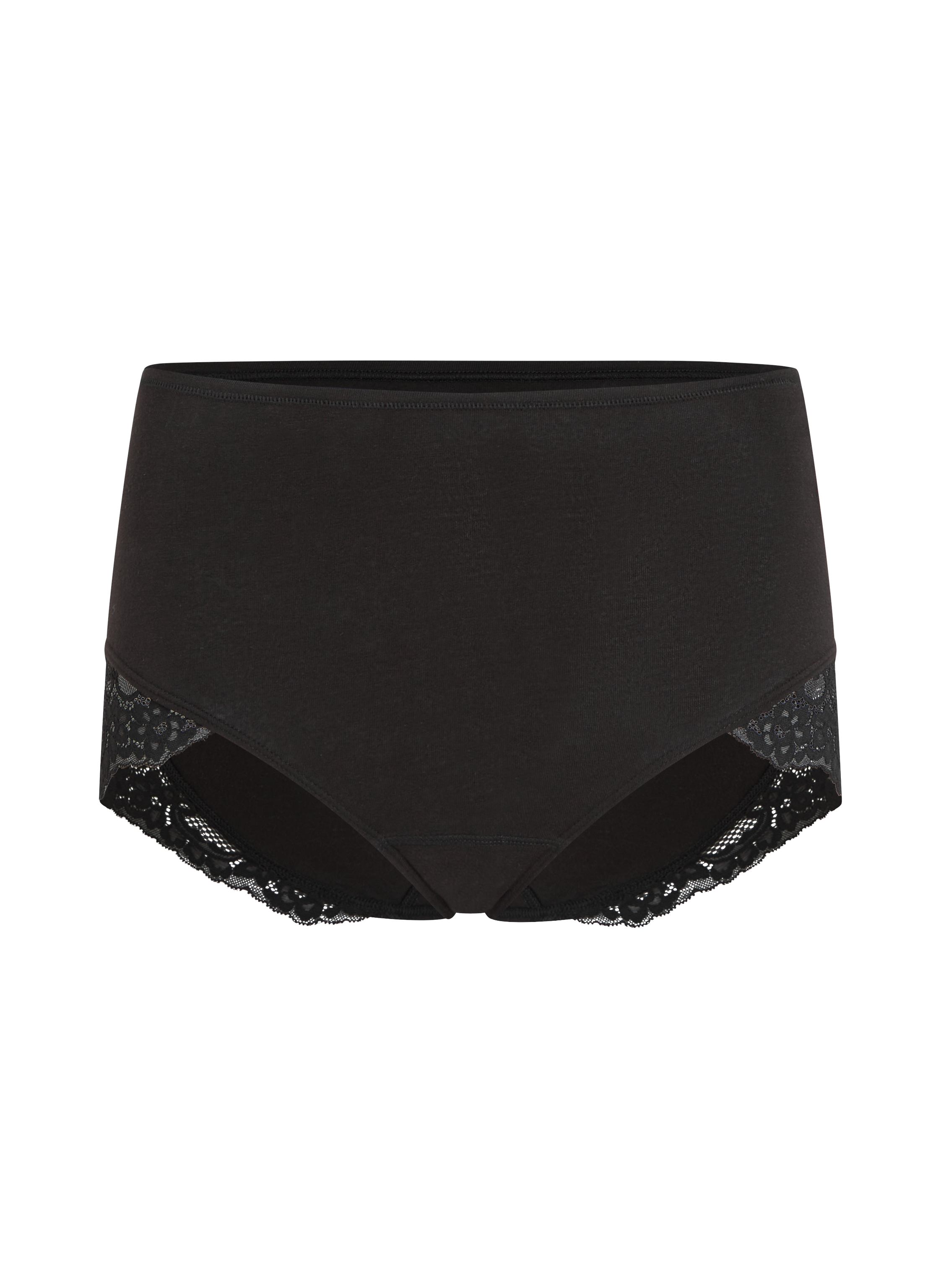 High Waisted Knickers Superslip Lace, Black, main