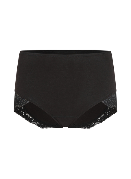 High Waisted Knickers Superslip Lace, Black