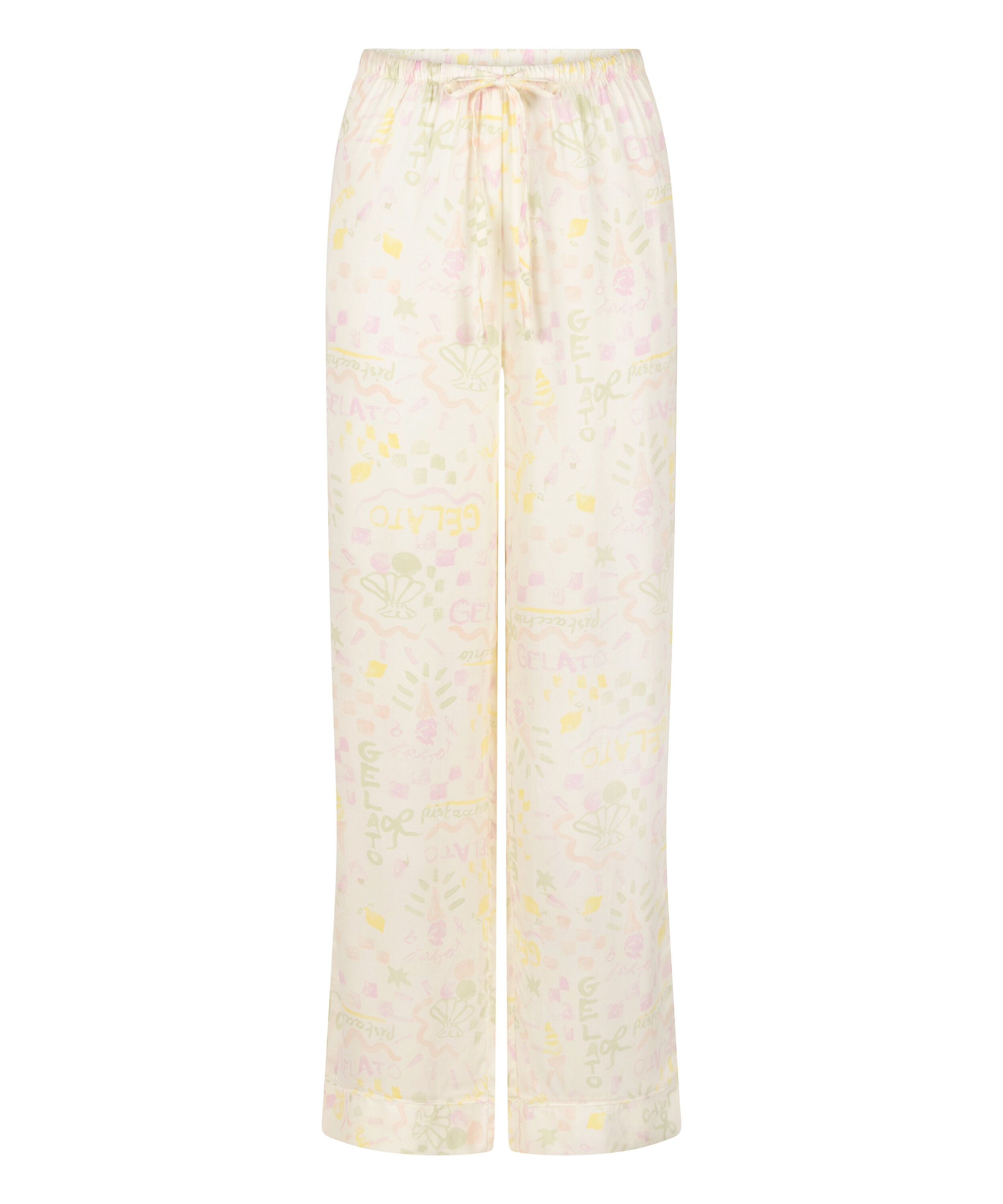 Satin Trousers, White