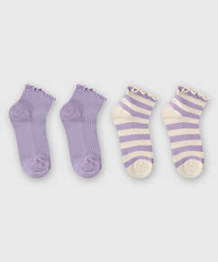 2 pairs of socks, Purple