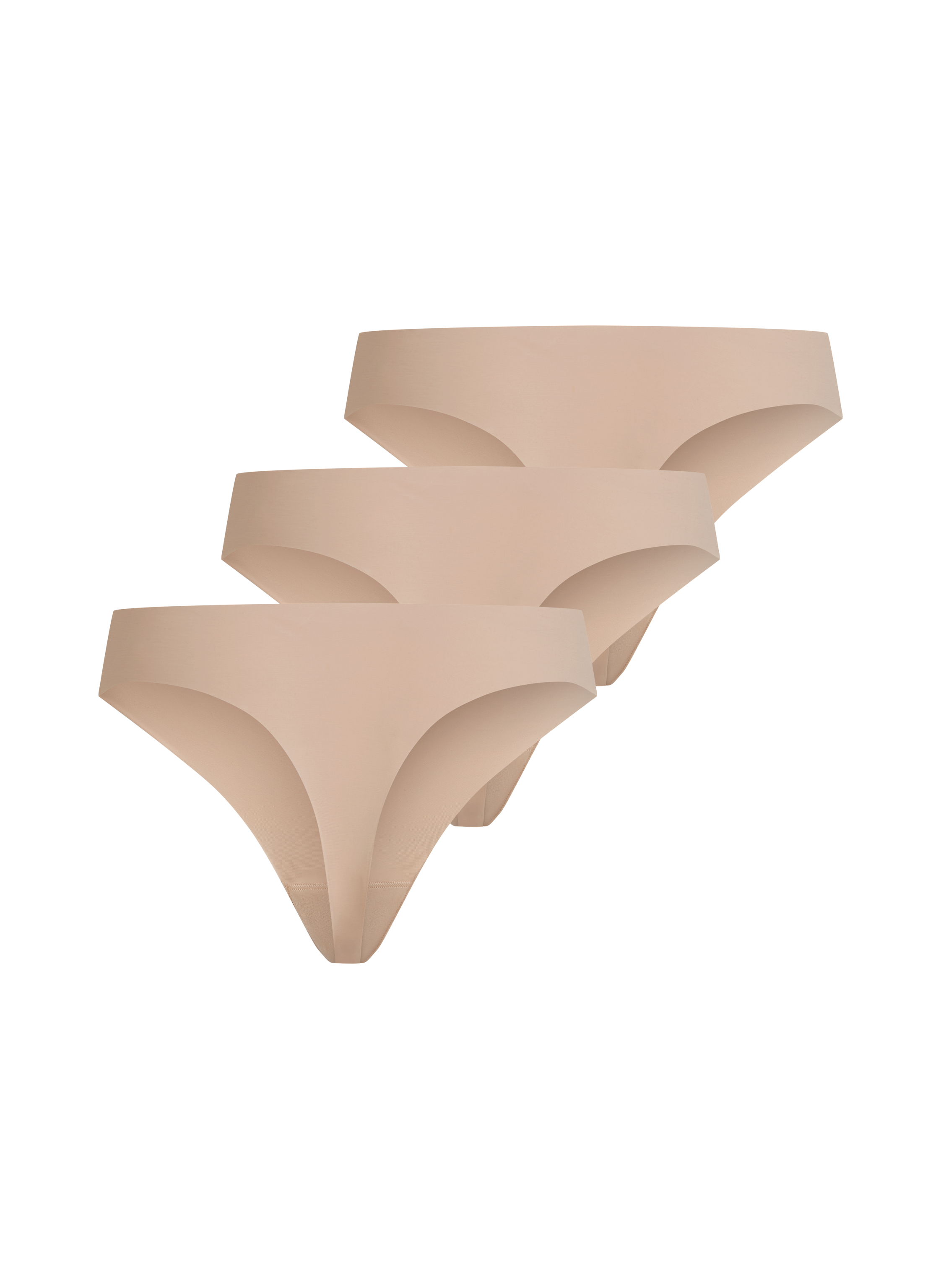 3-pack Invisible Thong, Beige, main
