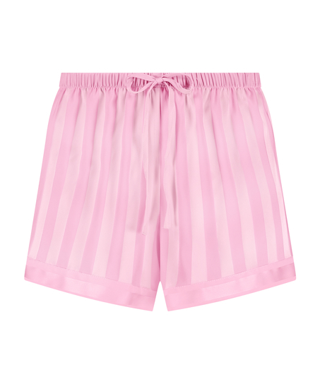 Satin pyjama shorts, Pink
