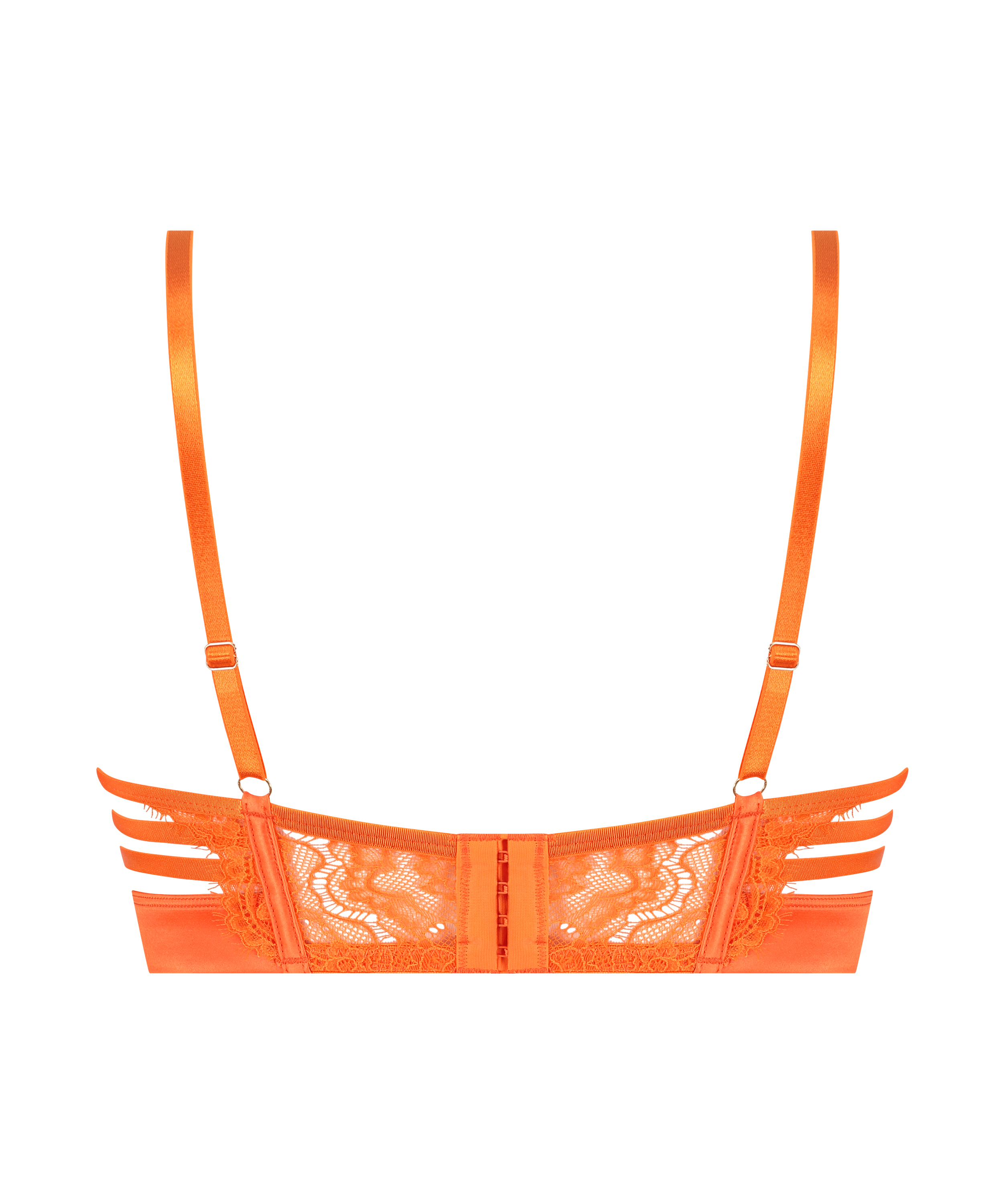 Mitzy non-padded longline underwired bra, Orange, main