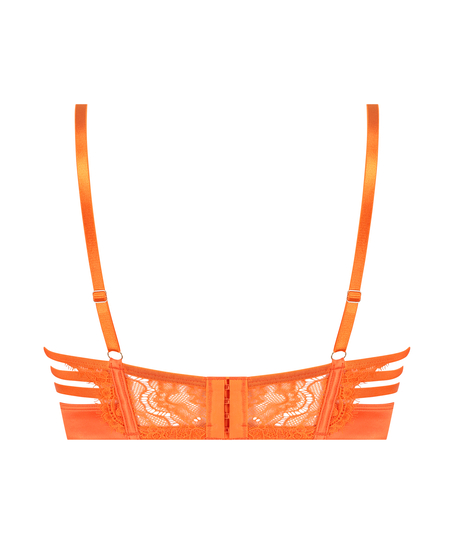 Mitzy non-padded longline underwired bra, Orange