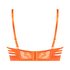 Mitzy non-padded longline underwired bra, Orange