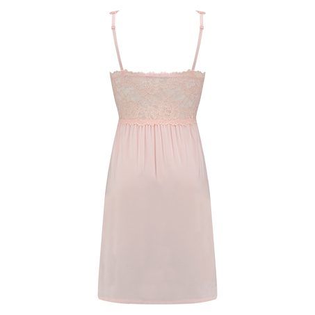 Modal Lace Slip Dress, Pink
