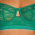 Fire non-padded longline underwired bra, Green