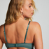 Plunge Padded Underwired Bra, Green